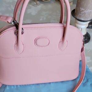 Tiffany & Fred Pink Leather Top Handle/ Shoulder Bag.